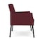Lesro Mystic Lounge Reception Guest Chair, Black, OH Wine Upholstery ML1101 - alternate 1